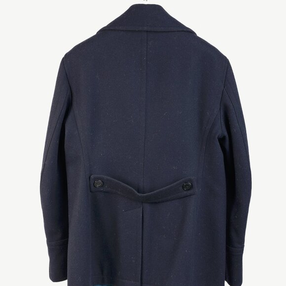 Burberry Brit Navy Wool-Blend Double-Breasted Peacoat - Picture 3 of 15